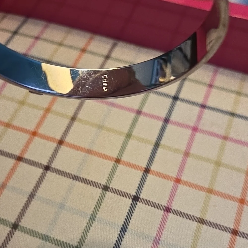 Coach Silver Tone Bracelet with Op Art Logo Design - Picture 5 of 12